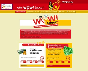 Screenshot of the WOW microsite